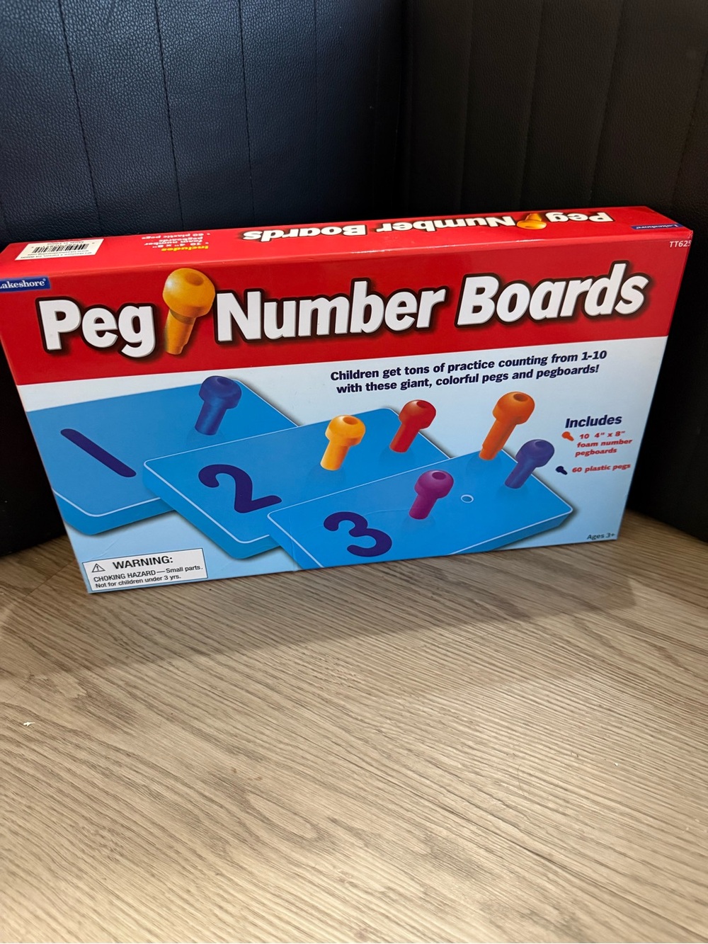 Lakeshore Learning Peg Number Boards TT625 for Ages 3+ with 60 Pegs New Opened